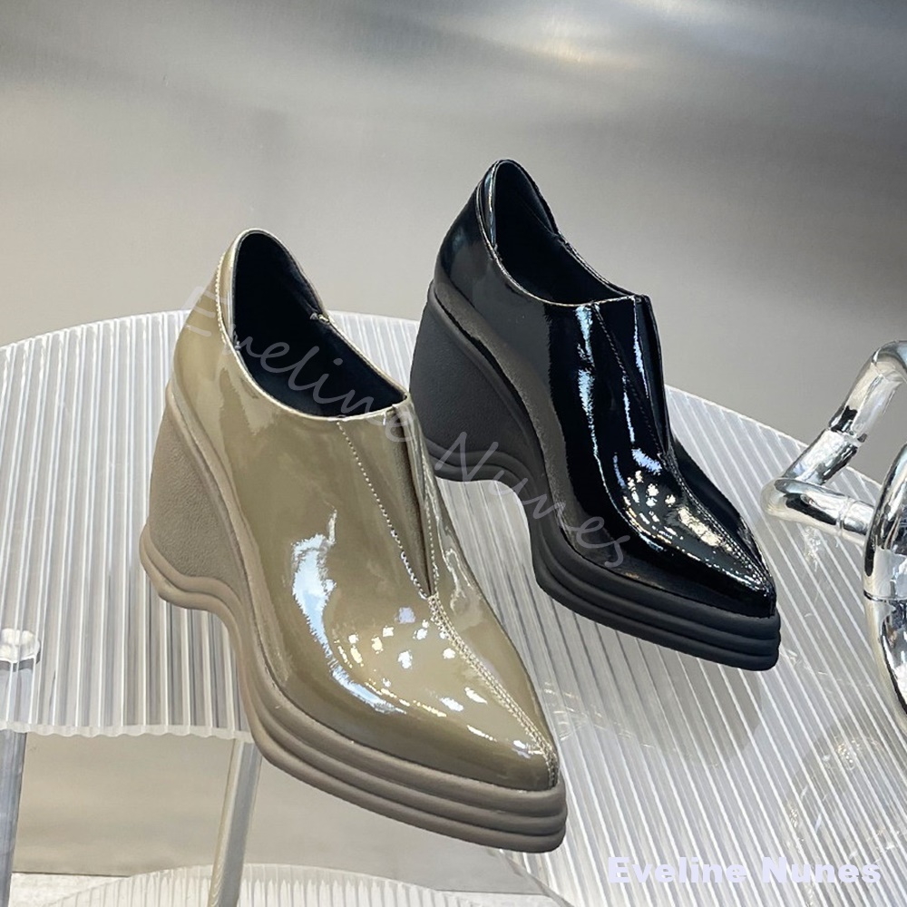 Street Fashion Y2K - Sepatu Wedge Hak Tinggi Wanita Model
