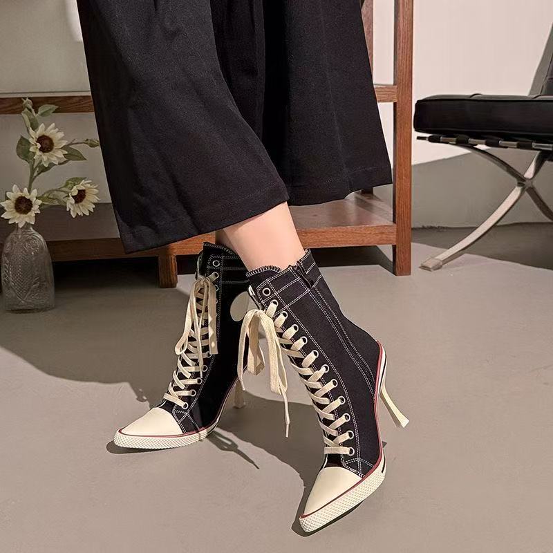 Street Fashion Y2K - Sepatu Wanita Y2K Desainer Hak Tinggi