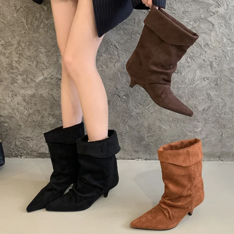 Street Fashion Vintage - Aneikeh Sepatu Bot Pergelangan Kaki Vintage