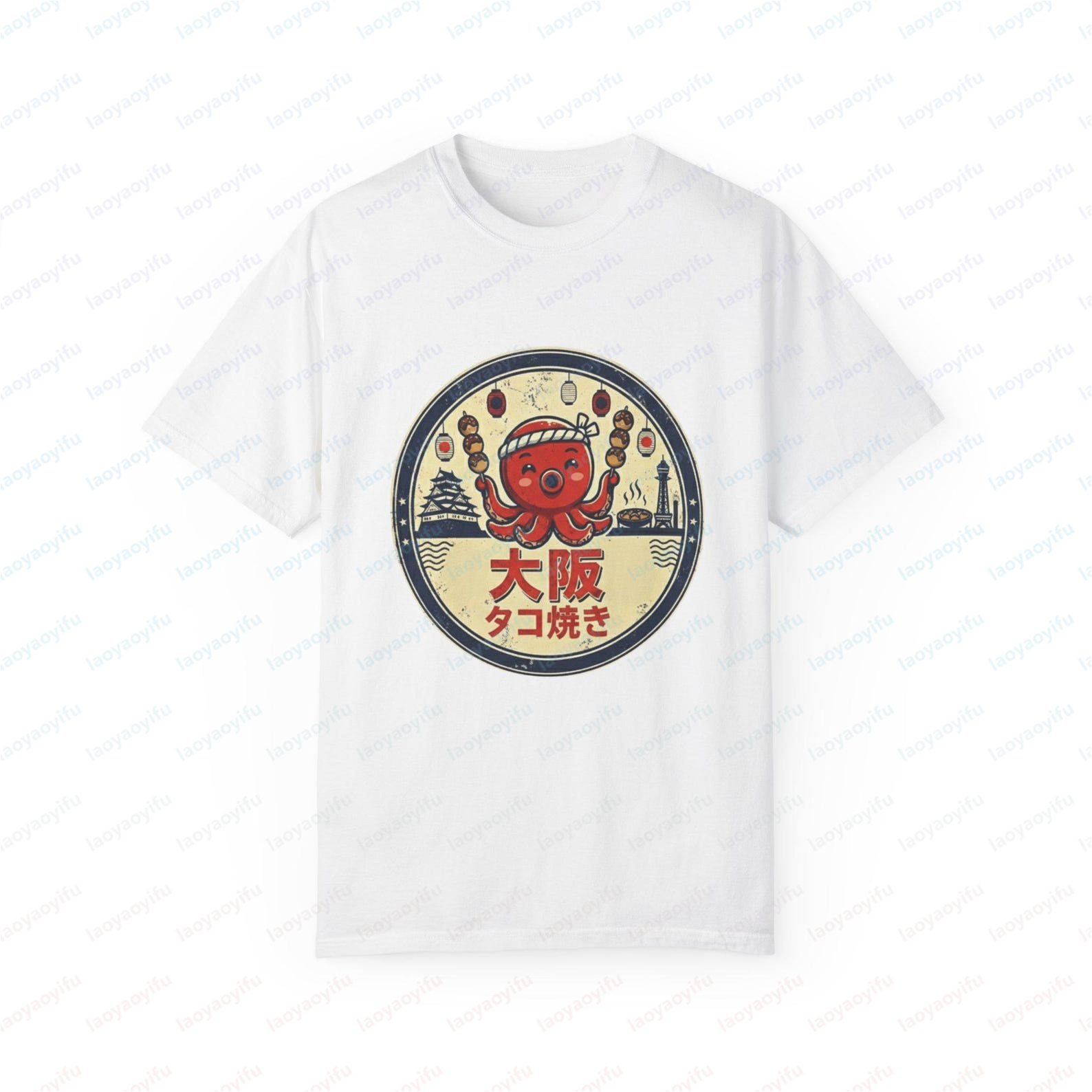 Street Fashion Osaka - Kaos T-Shirt Gaya Vintage dengan Cetakan