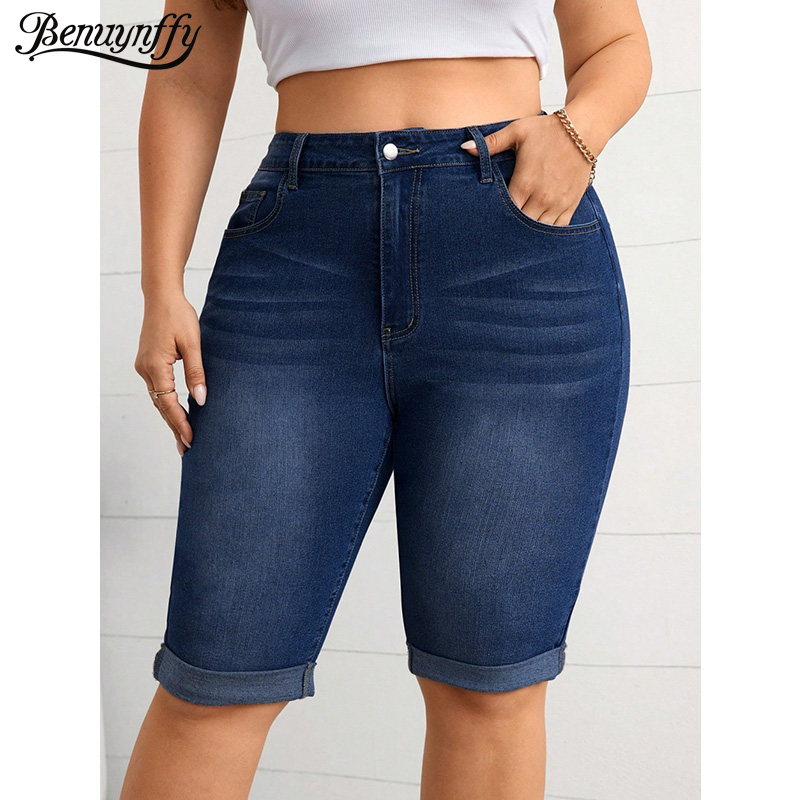 Street Fashion Jeans Women - Benuynffy Celana Jeans Pensil Hem Gulung