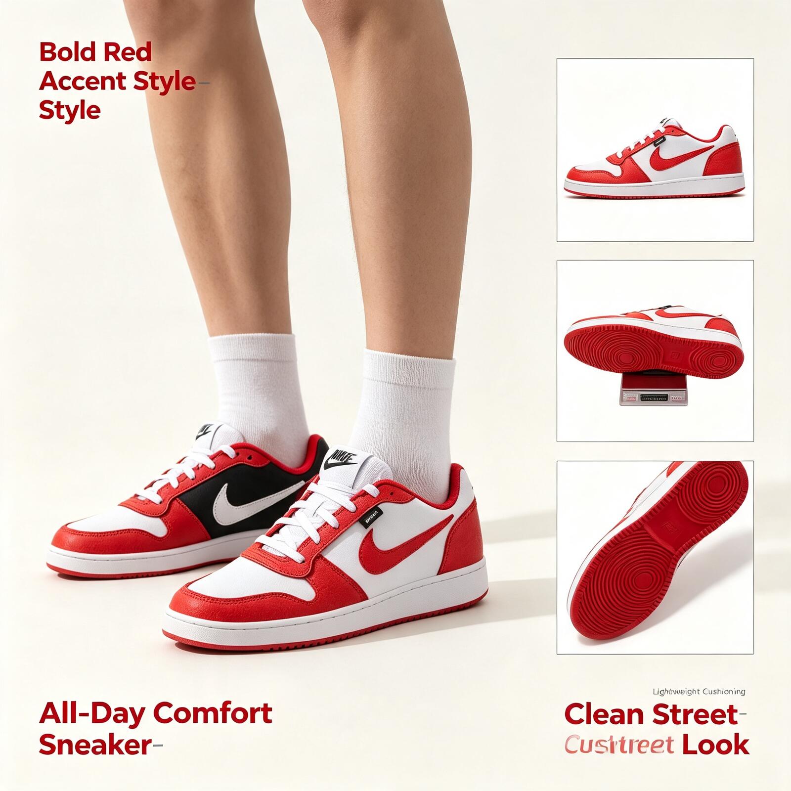 Street Fashion Nike - Sepatu Sneakers Nike Ebernon Low Prem