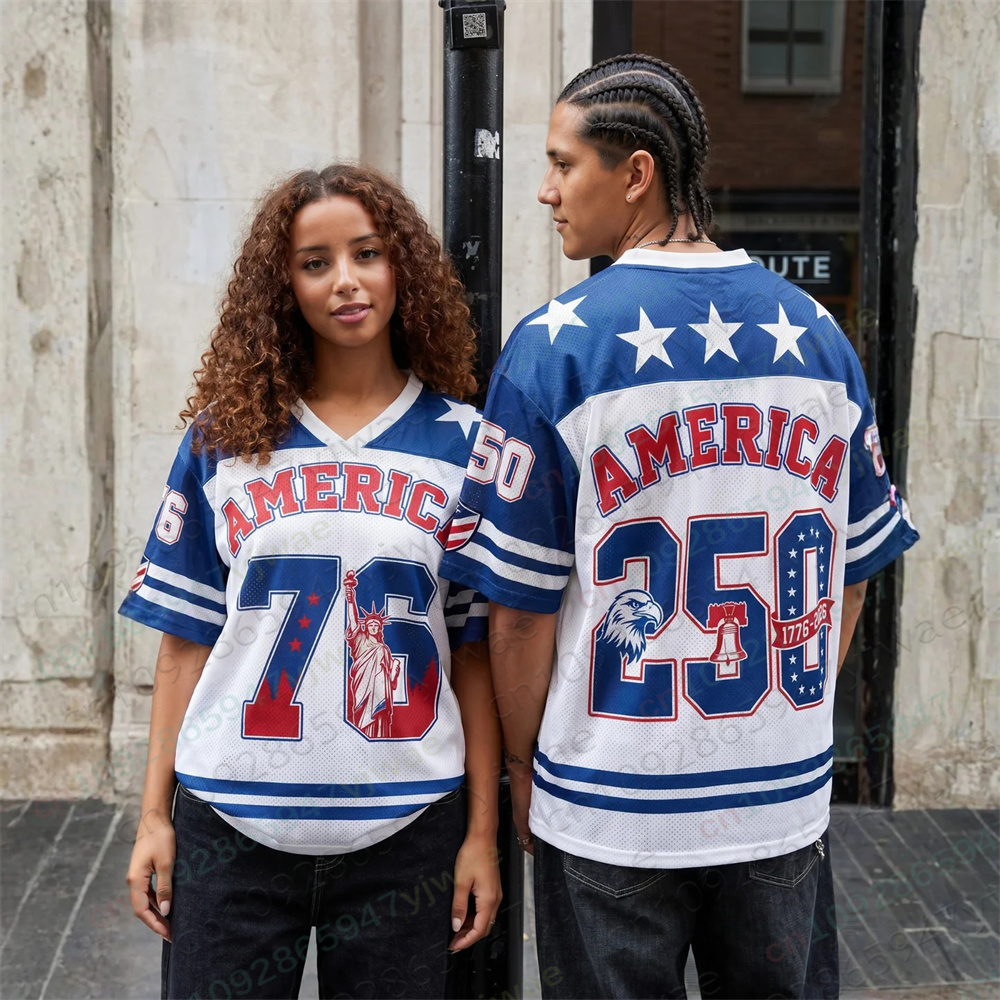 Street Fashion Usa - Jersey Jaring Ulang Tahun ke-250 AS