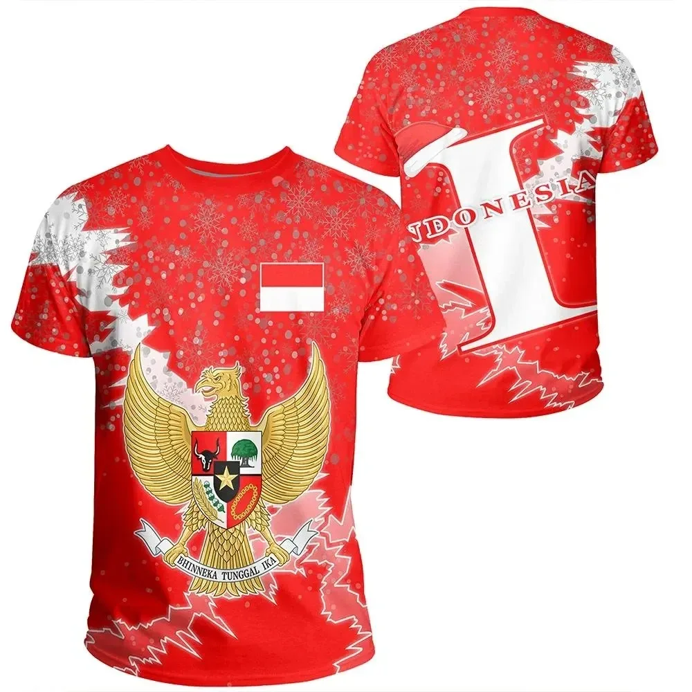 Street Fashion Usa - Kaus motif Heraldic bendera Indonesia untuk