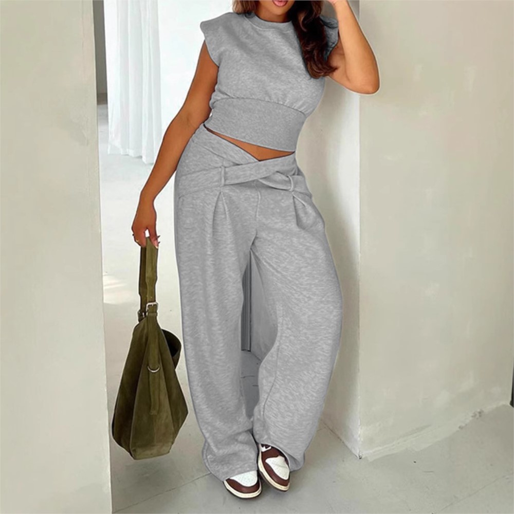 Girl Fashion Street - Celana kaus warna polos lengan pendek