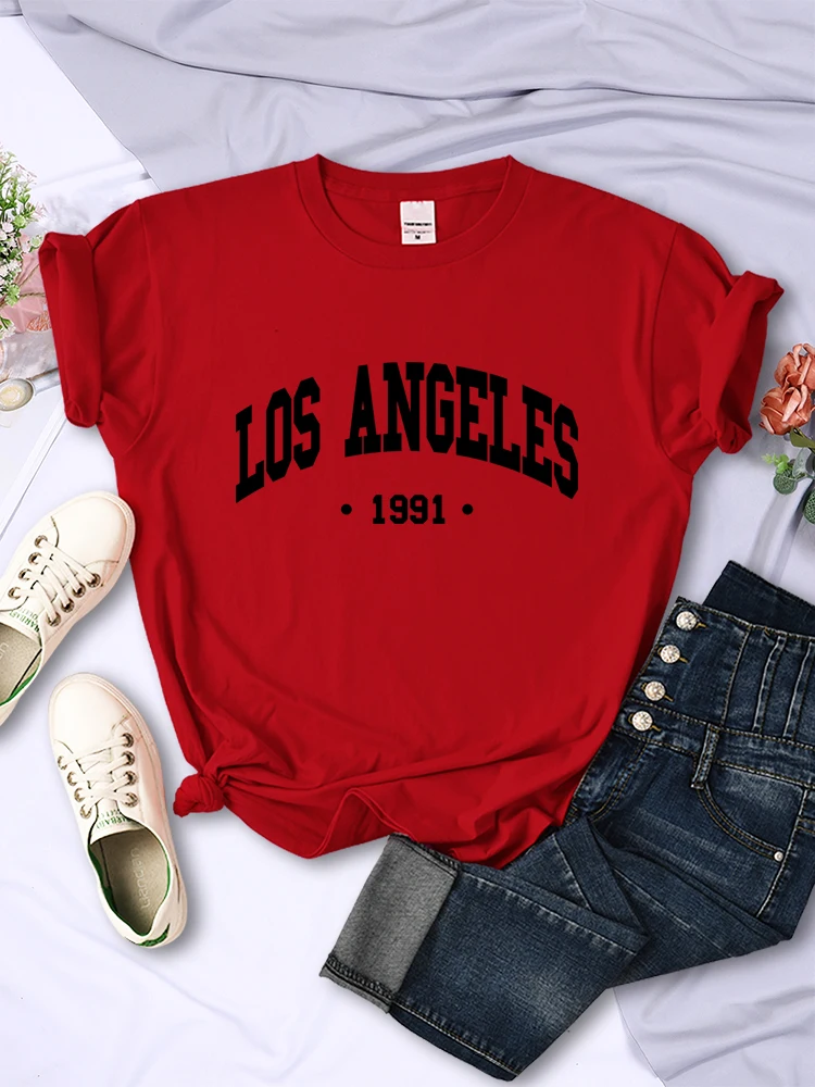 Los Angels 1991 kaus wanita pr - Street Fashion Usa ulasan dan harga