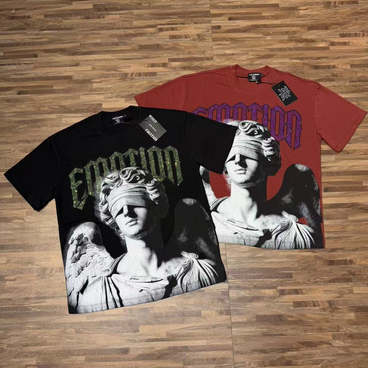 Kaos Cetak Patung Malaikat Ame - Street Fashion Culture ulasan dan harga