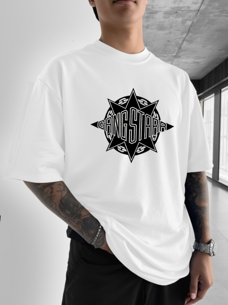Kaus Gambar Cetak Logo Gang St - Street Fashion Logo Design ulasan dan harga