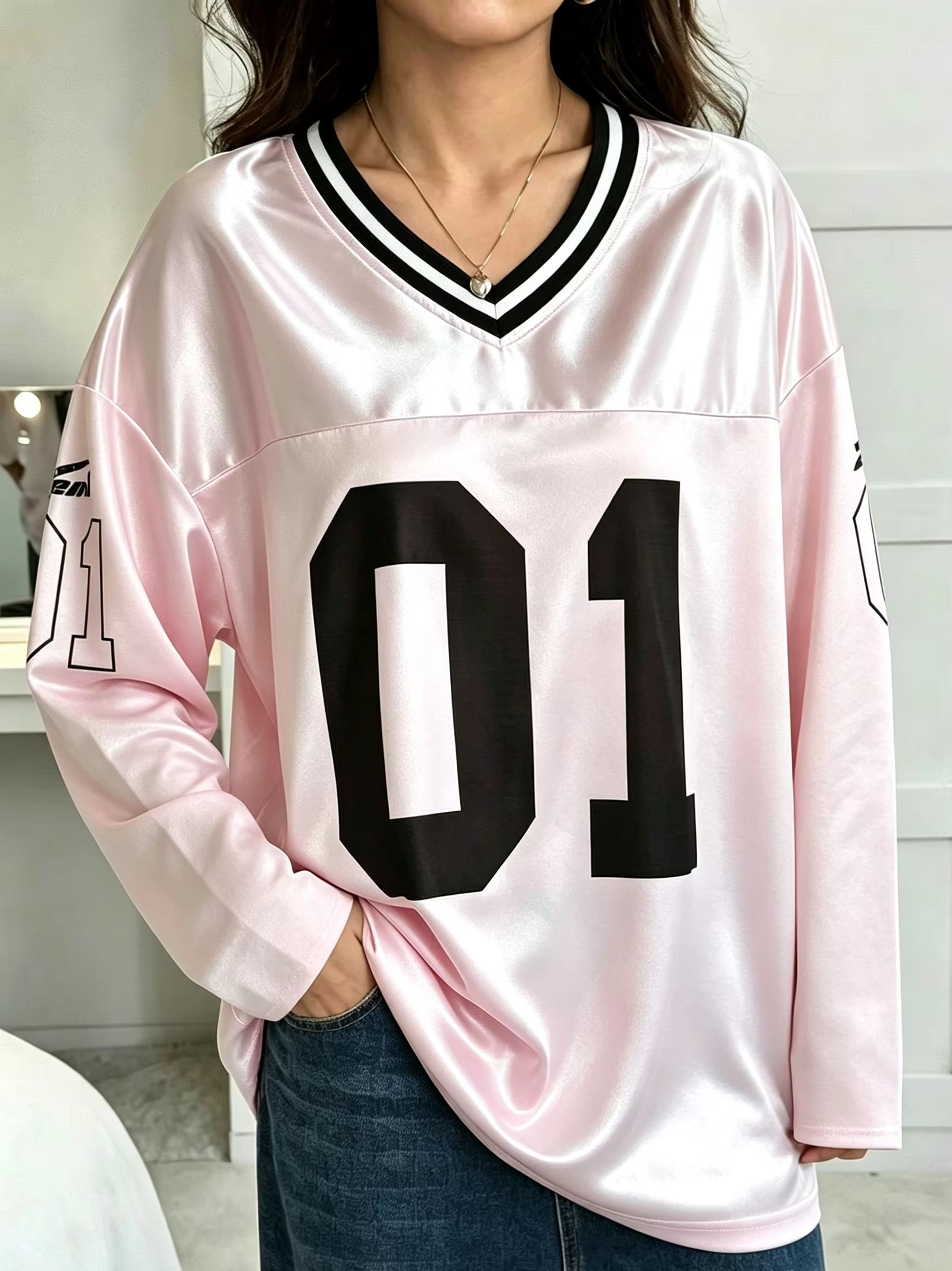 Kaos Lengan Panjang Pria Wanit - Street Fashion Vintage ulasan dan harga