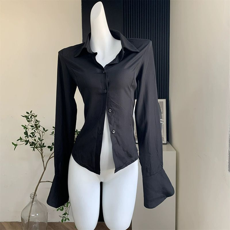Gidyq kemeja balutan hitam wan - Street Fashion In Korea ulasan dan harga