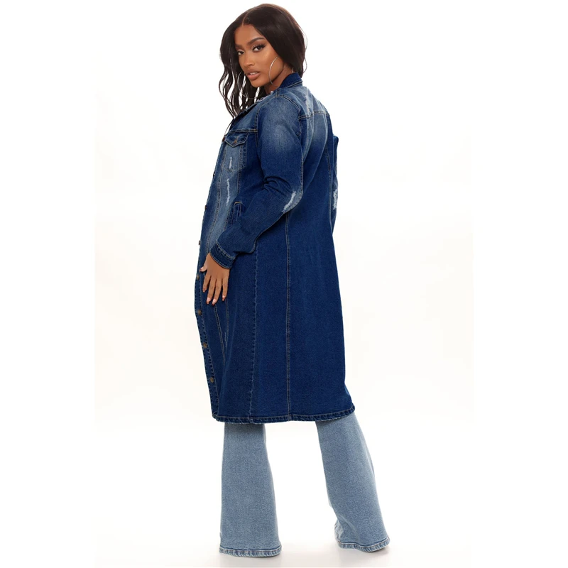 Jaket Denim panjang musim ding - Street Fashion Jeans Women ulasan dan harga