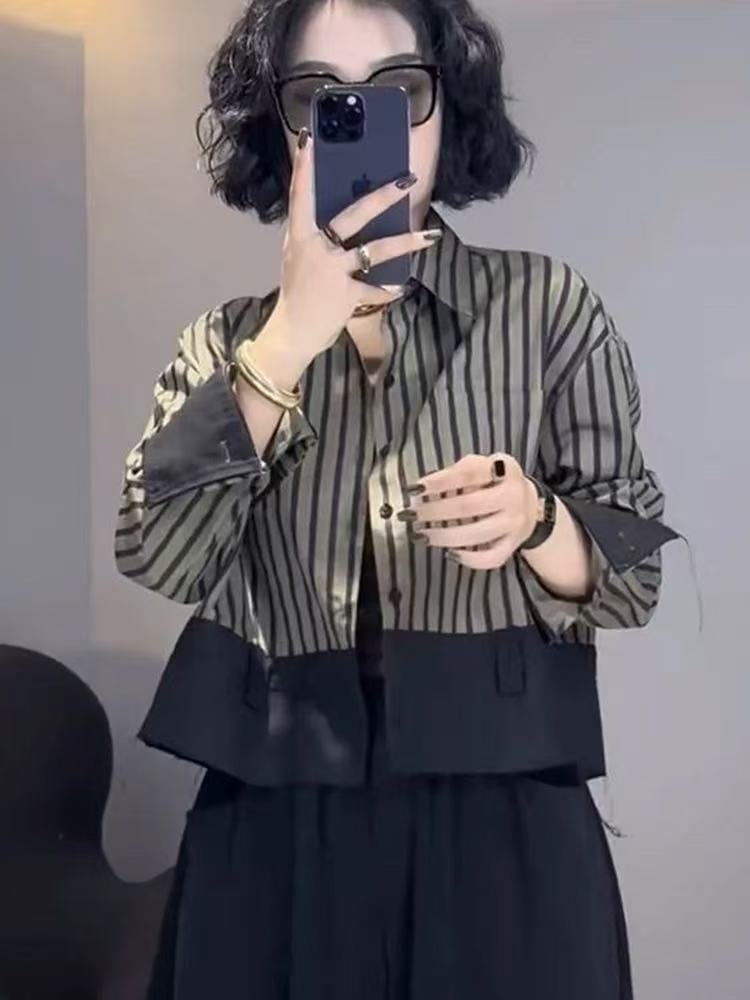 Kemeja Jaket Pendek Desain Ret - Street Fashion In Korea ulasan dan harga