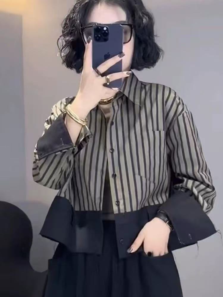 Kemeja Jaket Pendek Desain Ret - Street Fashion In Korea ulasan dan harga