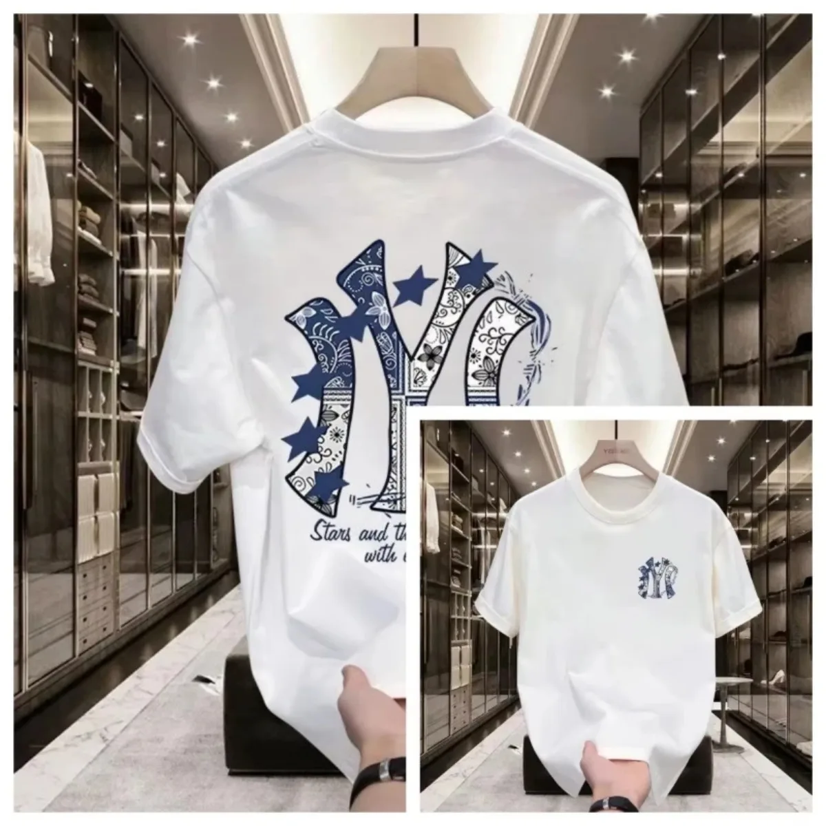 Kaos Pria Bermotif Lengan Pend - Parade Fashion Street ulasan dan harga