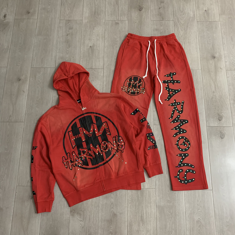 Setelan Hoodie dan Celana HARM - Street Fashion Hip Hop ulasan dan harga