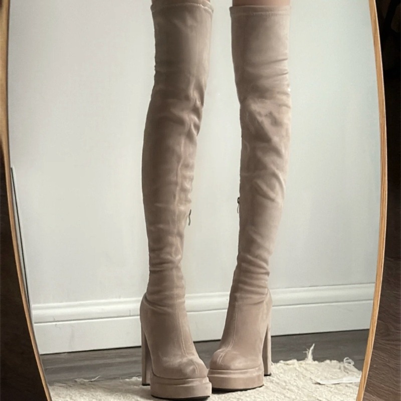 Sepatu Bot Setinggi Paha Wanit - Street Fashion Ladies ulasan dan harga