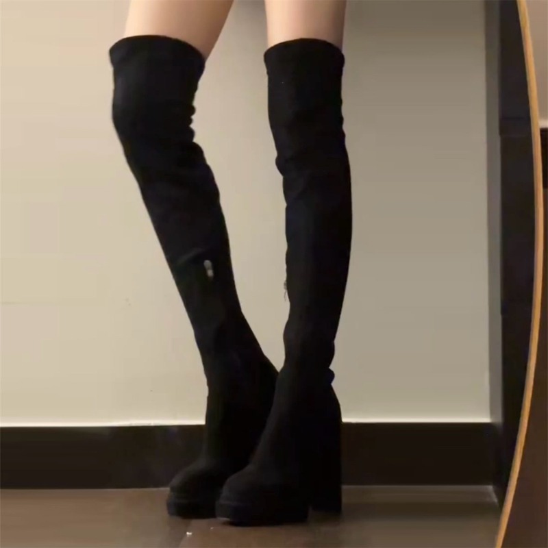 Sepatu Bot Setinggi Paha Wanit - Street Fashion Ladies ulasan dan harga
