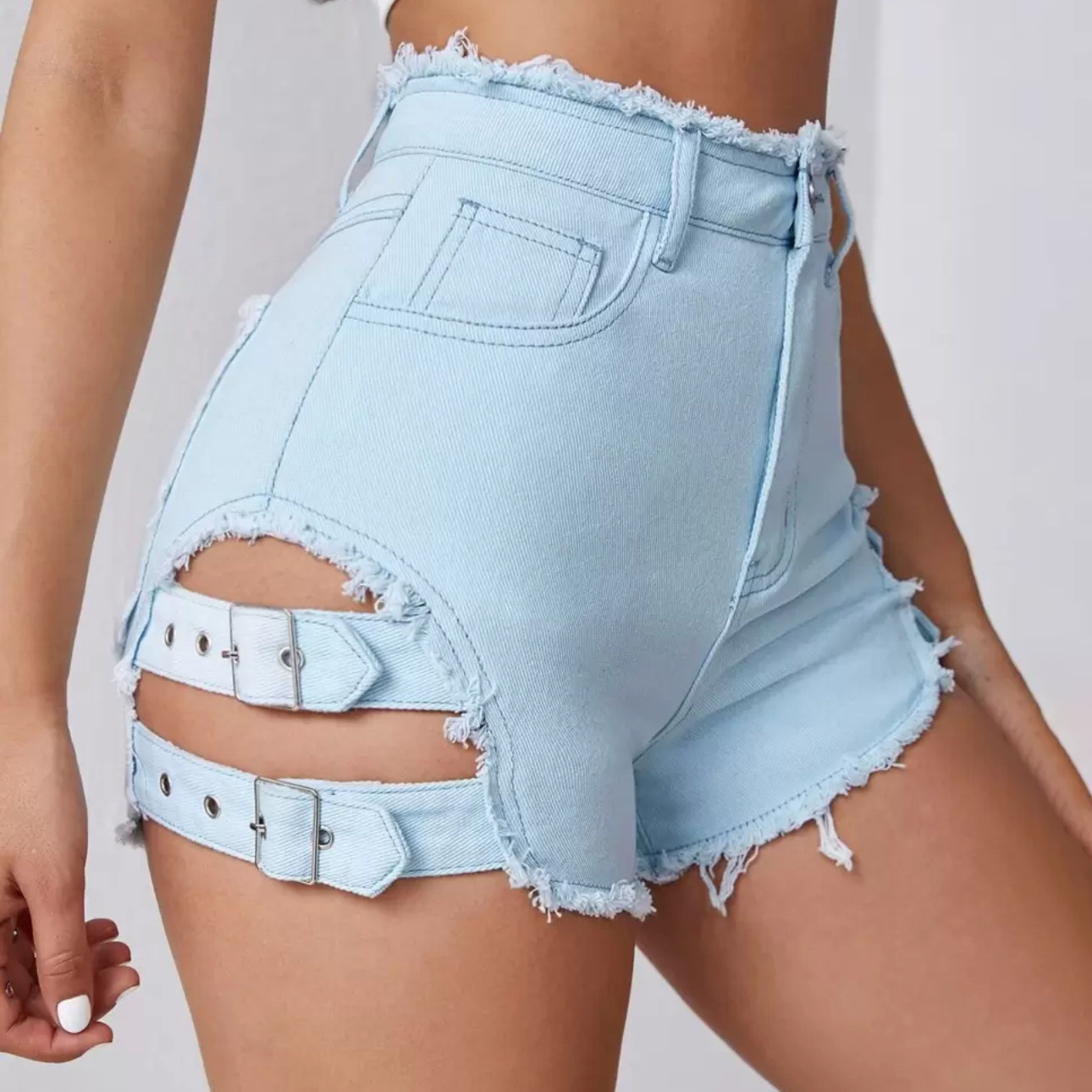 Celana Pendek Denim Wanita Pin - Street Fashion Hot ulasan dan harga