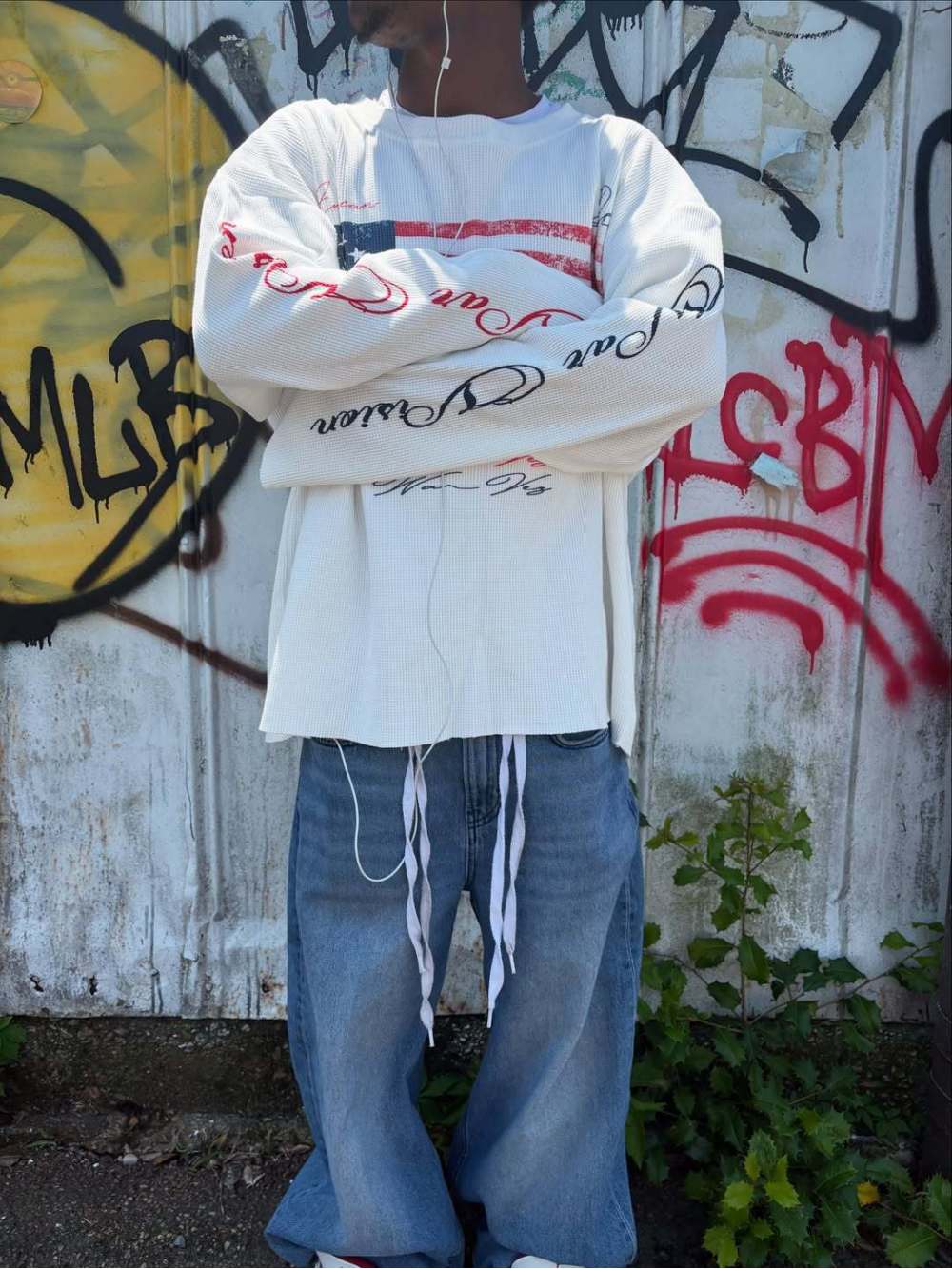 Atasan lengan panjang gaya waf - Street Fashion Y2K ulasan dan harga