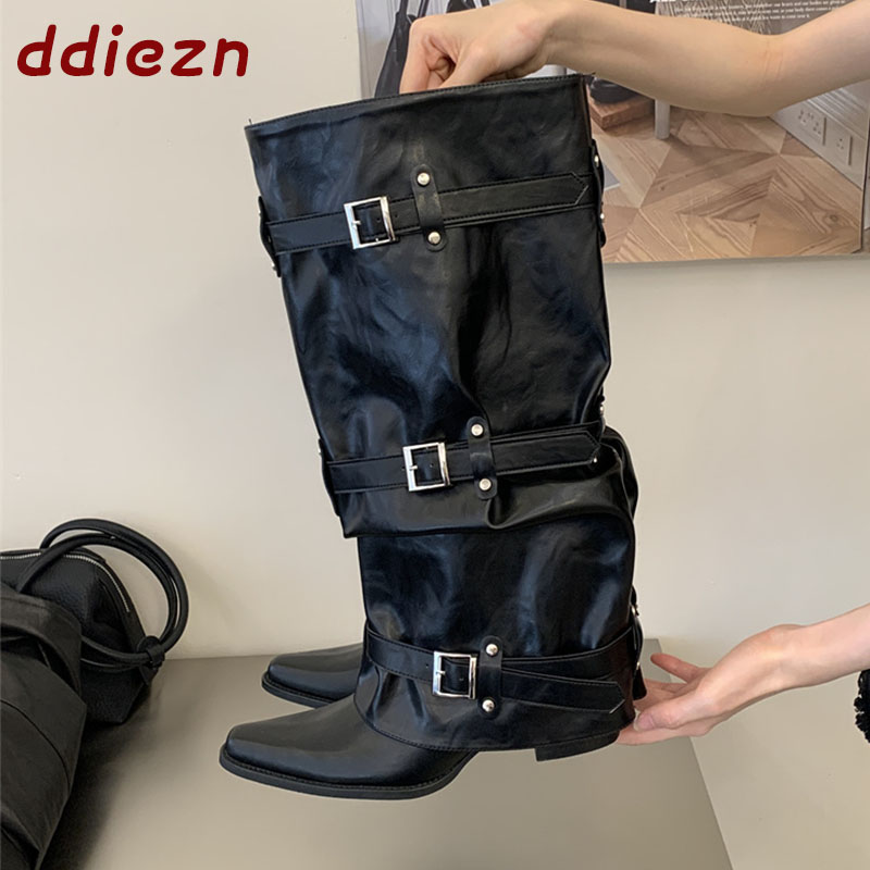 Sepatu Bot Wanita Setinggi Lut - Street Fashion Ladies ulasan dan harga