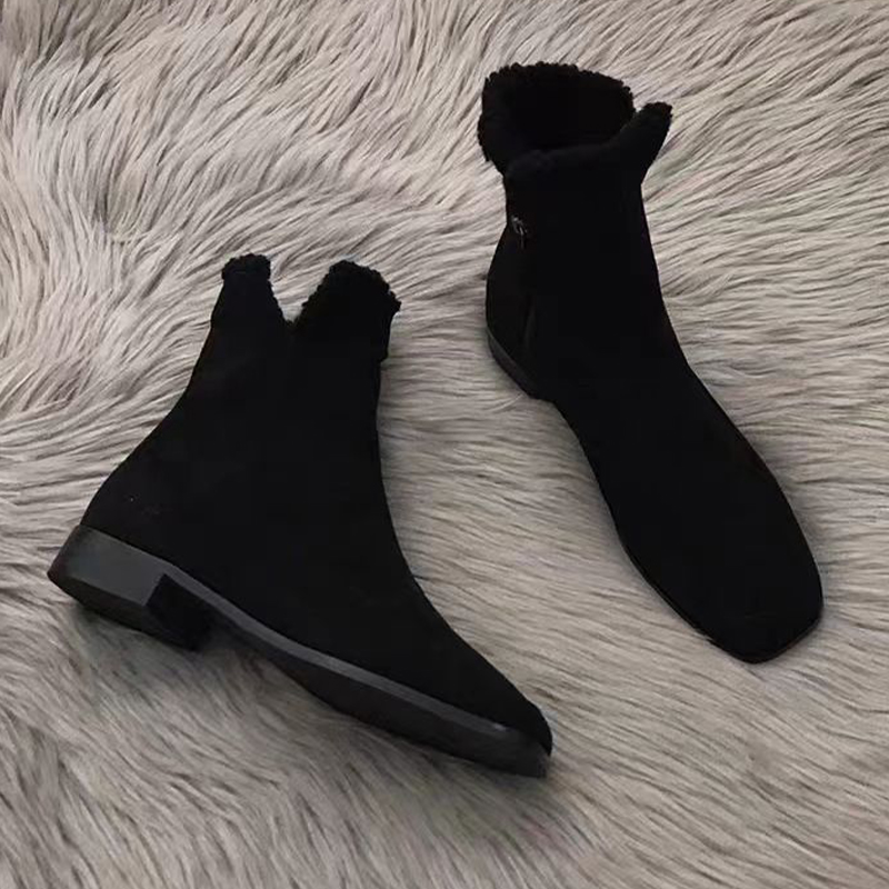 Sepatu Bot Ankle Bulu Baru 202 - Street Fashion Clothes ulasan dan harga