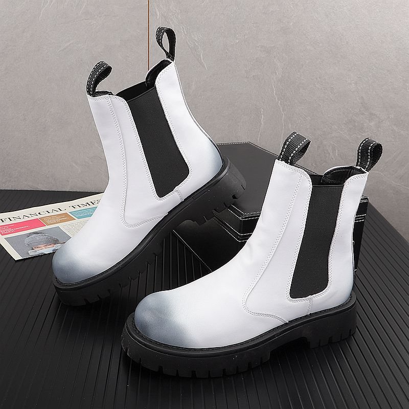 Sepatu Bot Kulit Asli Pria Mew - Street Fashion Brands ulasan dan harga