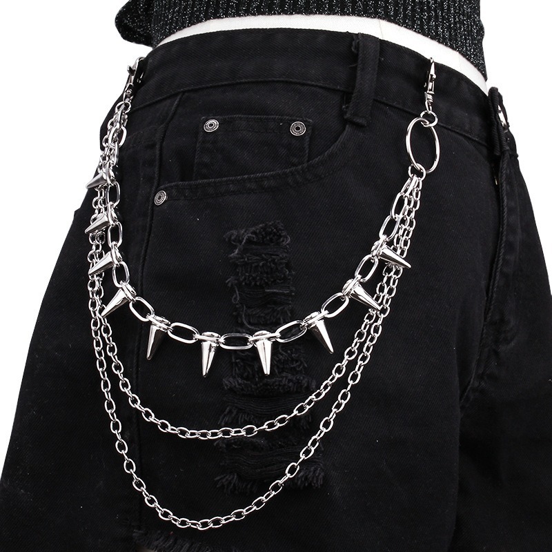 Rantai Pinggang Celana Hip Hop - Street Fashion Jeans Women ulasan dan harga