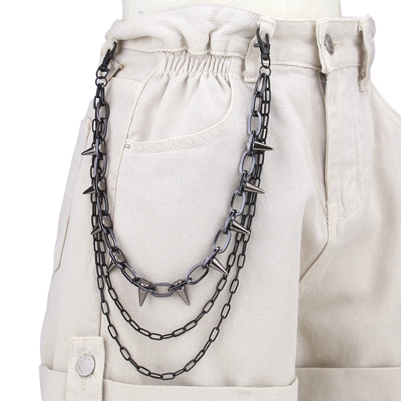 Rantai Pinggang Celana Hip Hop - Street Fashion Jeans Women ulasan dan harga