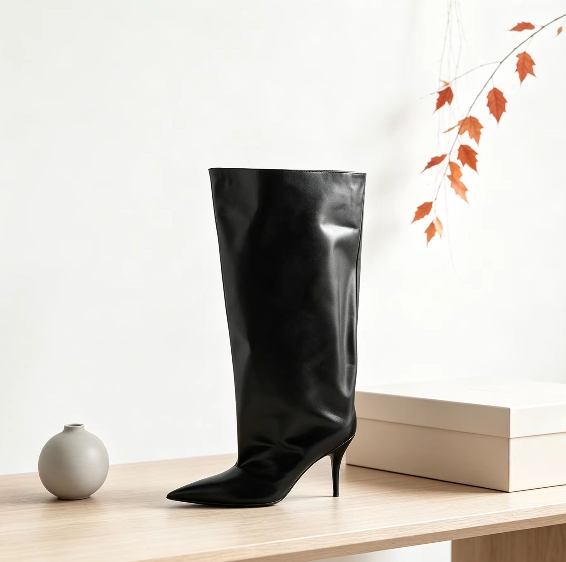 Sepatu Boot Tinggi Selutut Mod - Street Fashion Ladies ulasan dan harga