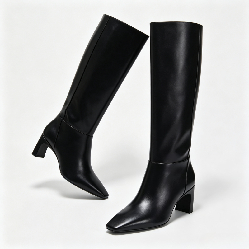 Sepatu Bot Wanita Hak Kitten K - Street Fashion Brands ulasan dan harga