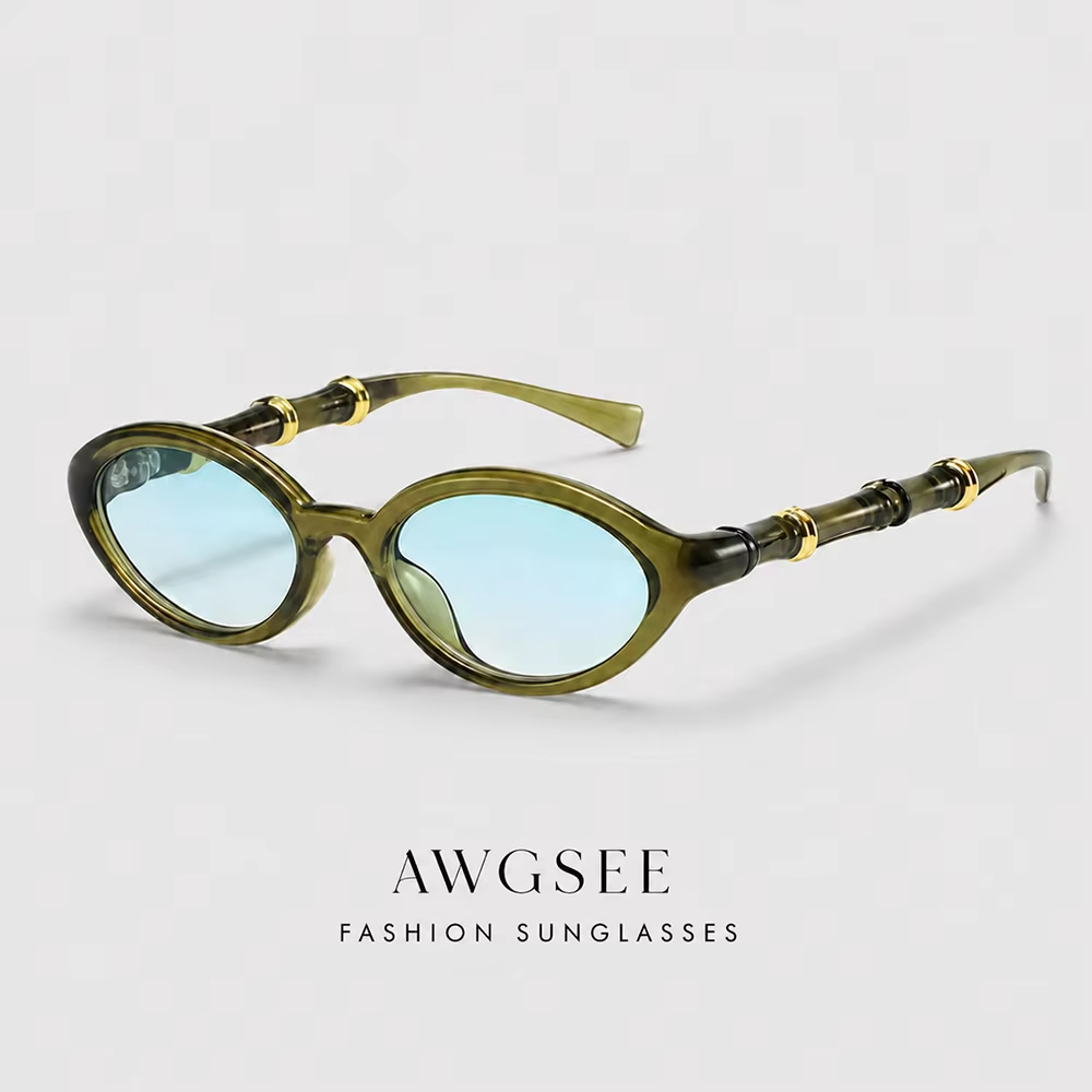 Kacamata Hitam Oval Desainer M - Street Fashion Brands ulasan dan harga