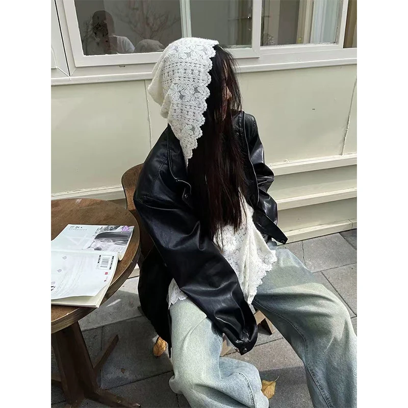 Y2K Kemeja Bertudung Renda Pak - Street Fashion In Korea ulasan dan harga