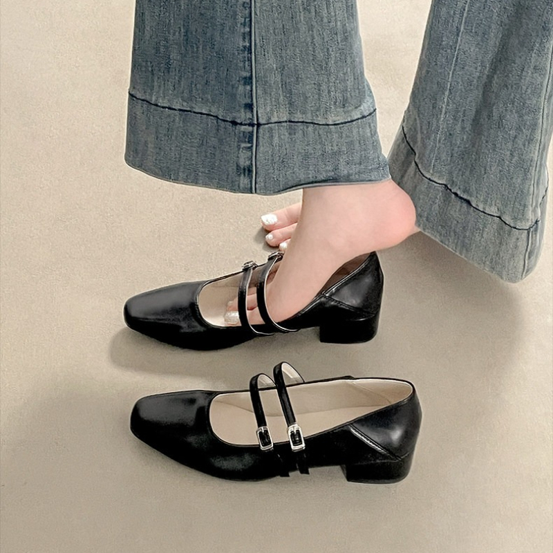 Sepatu Mary Jane Wanita Hak Re - Street Fashion Shoes ulasan dan harga