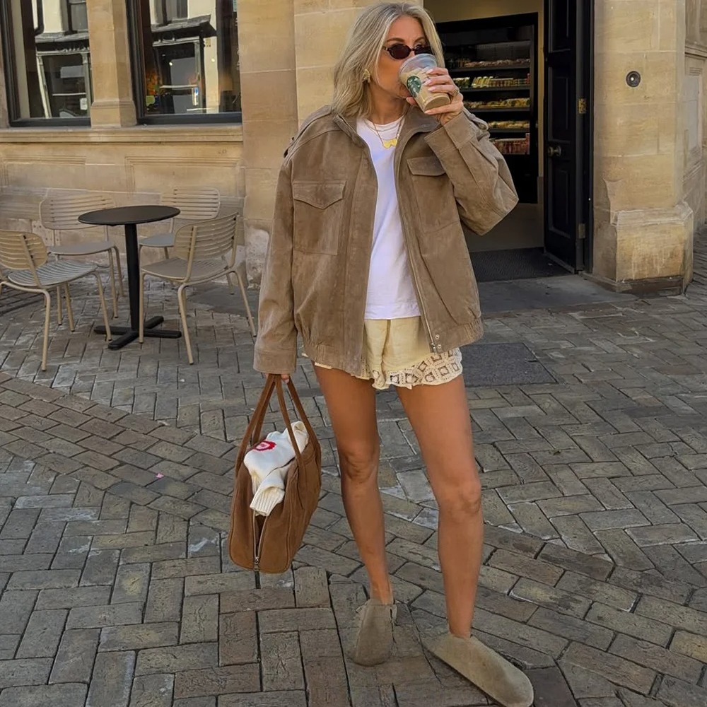 Jaket Suede Wanita KONDALA 202 - Street Fashion Fall 2025 ulasan dan harga