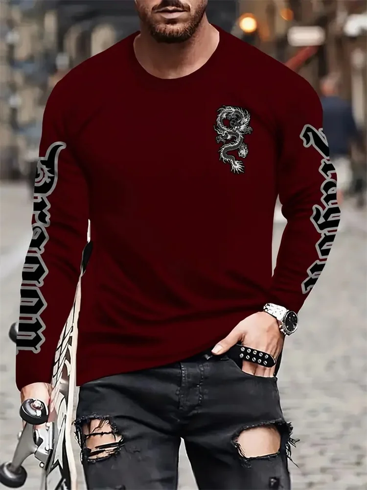 Kaos Lengan Panjang Pria Longt - Street Fashion Tshirt ulasan dan harga