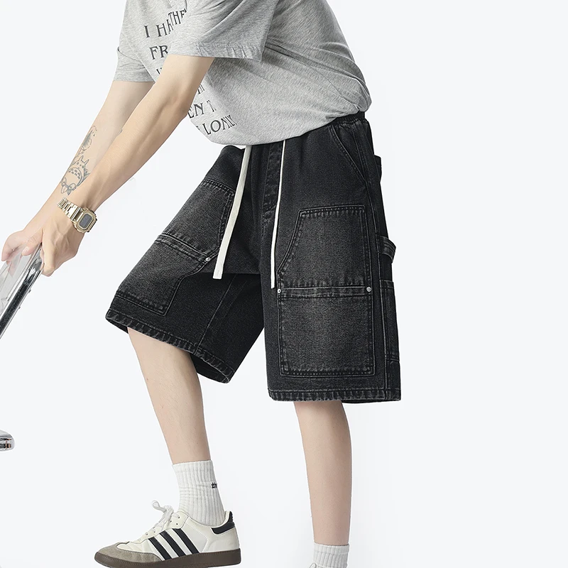 Celana Pendek Denim Pakaian Ke - Street Fashion Hip Hop ulasan dan harga