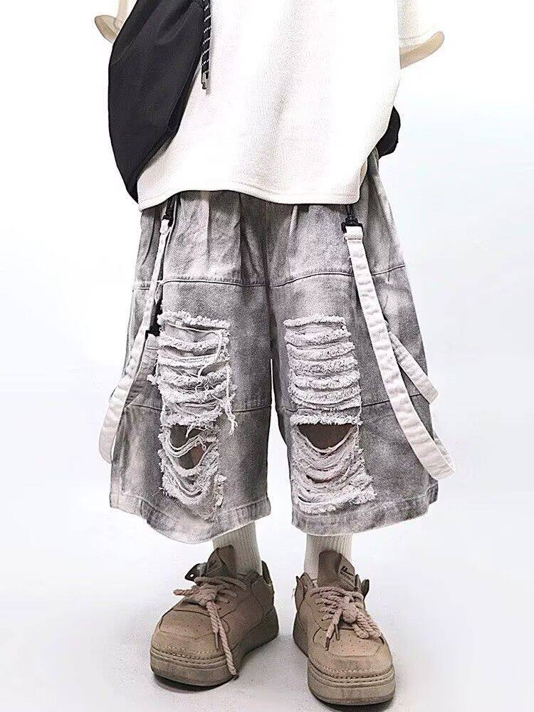 Celana Jeans Pria Retro Hip-ho - Street Fashion Hip Hop ulasan dan harga