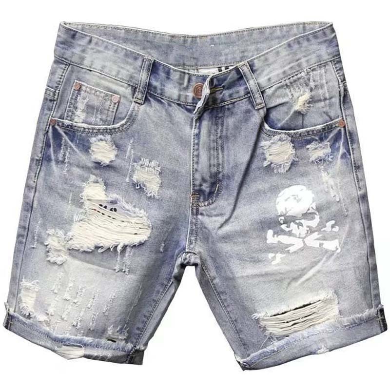 Celana jins pendek sobek untuk - Street Fashion In Korea ulasan dan harga