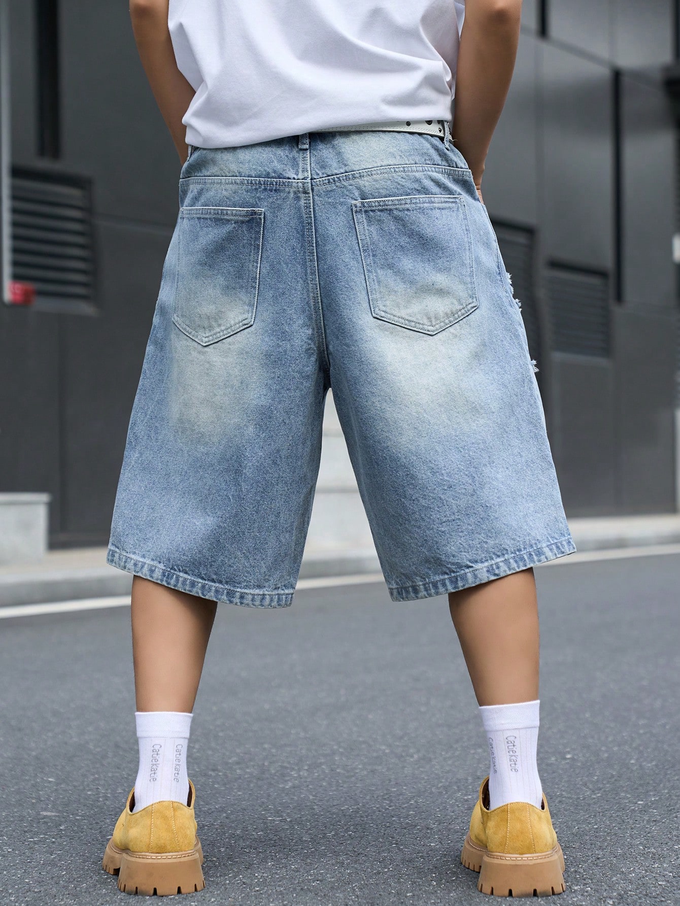 Celana Pendek Denim Pria Model - Street Fashion Hip Hop ulasan dan harga