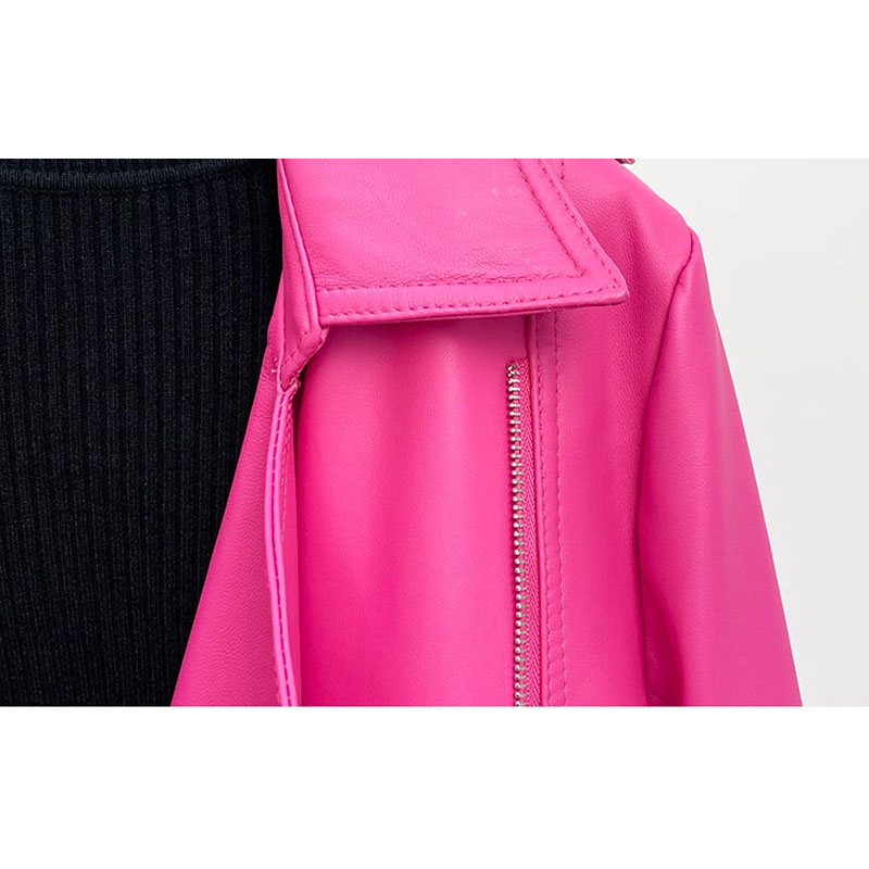Jaket Kulit Asli Wanita Warna  - Street Fashion Fall 2025 ulasan dan harga