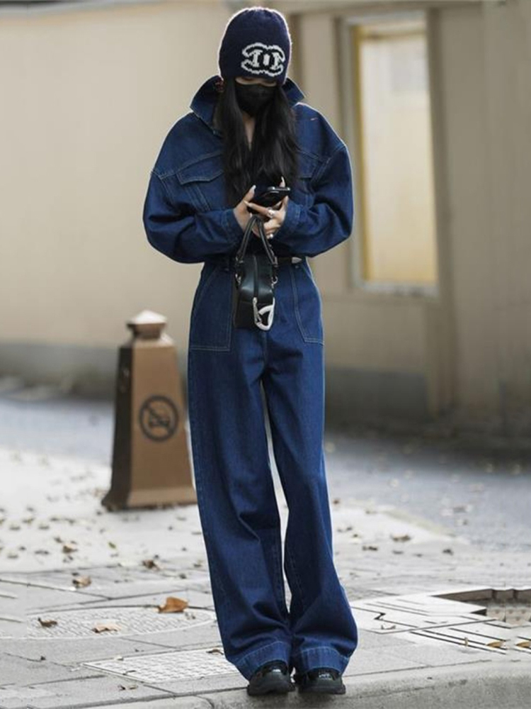 Jumpsuit Jeans Denim Jalanan u - Street Fashion Jeans Women ulasan dan harga